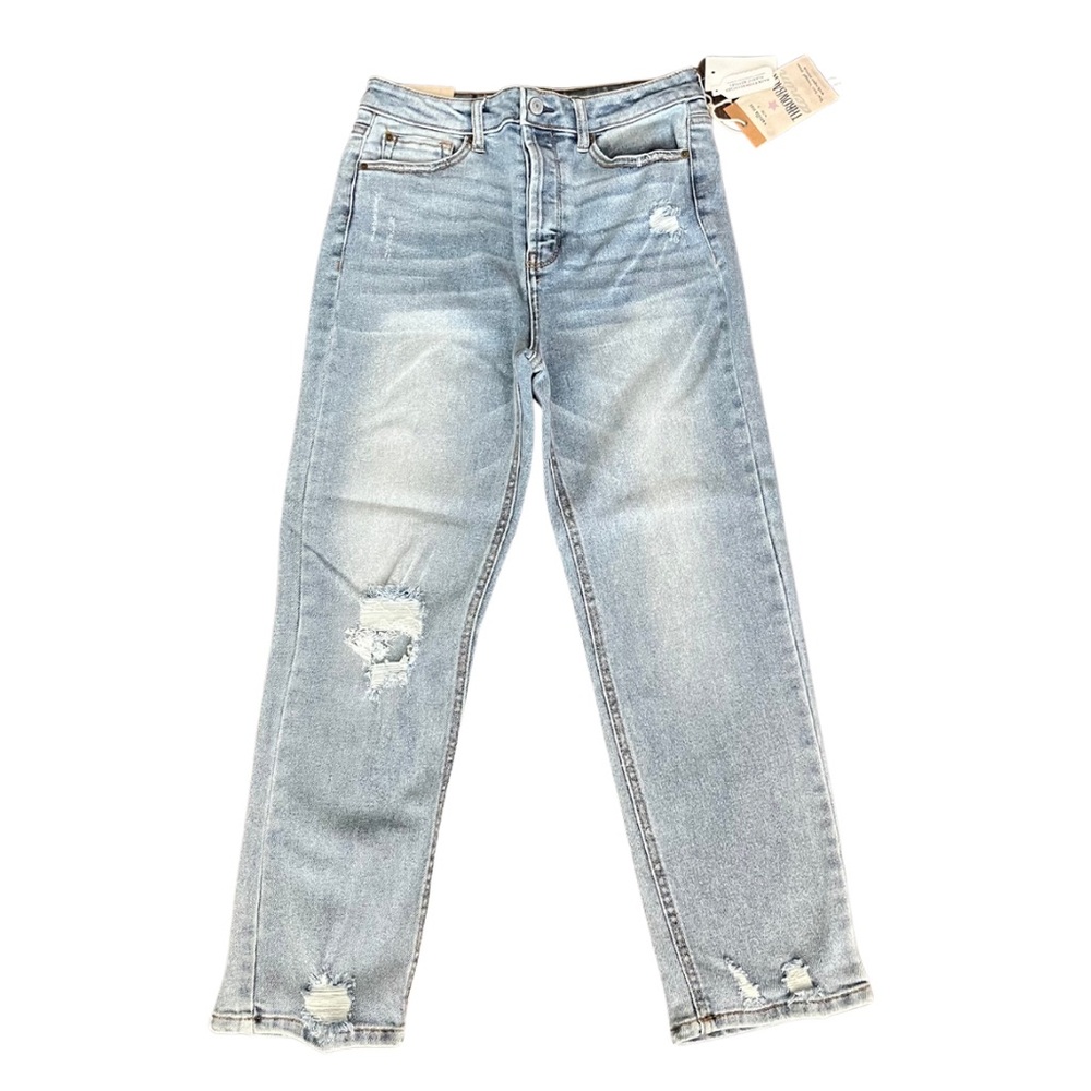 NWT VANILLA STAR || DISTRESSED DENIM WOMEN JEANS || LIGHT BLUE || SIZE W:29/9